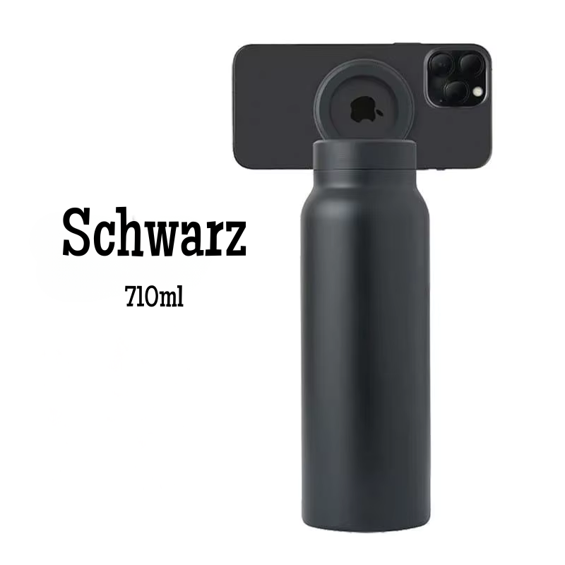 Wasserflasche mit Handyhalterung