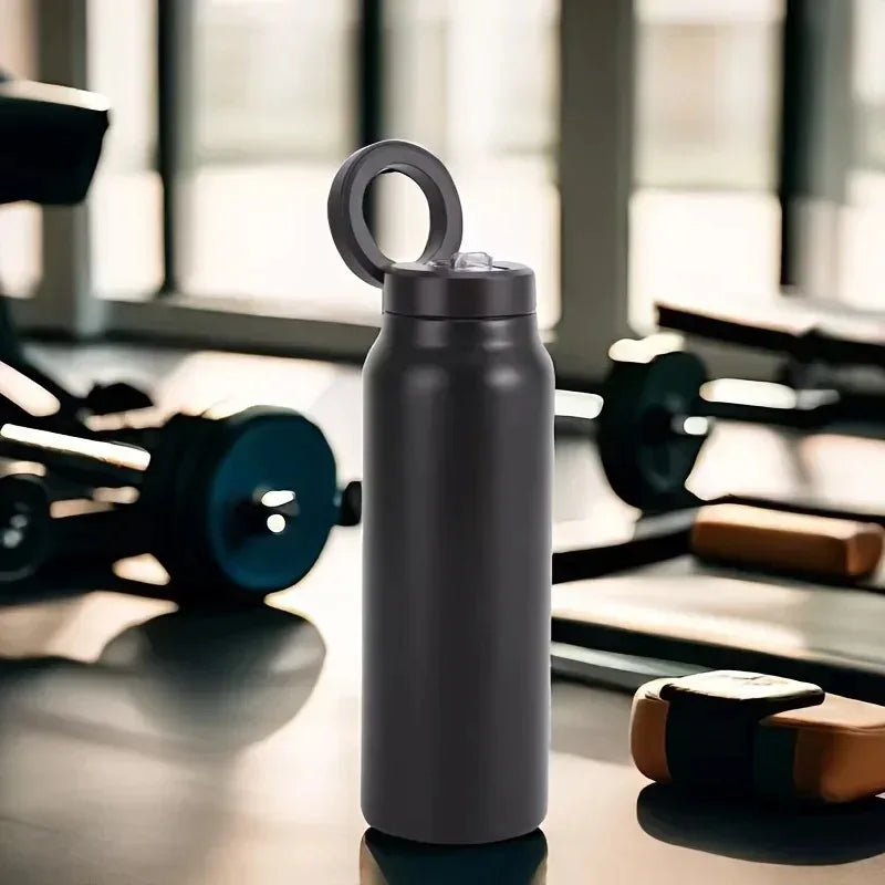 Wasserflasche mit Handyhalterung